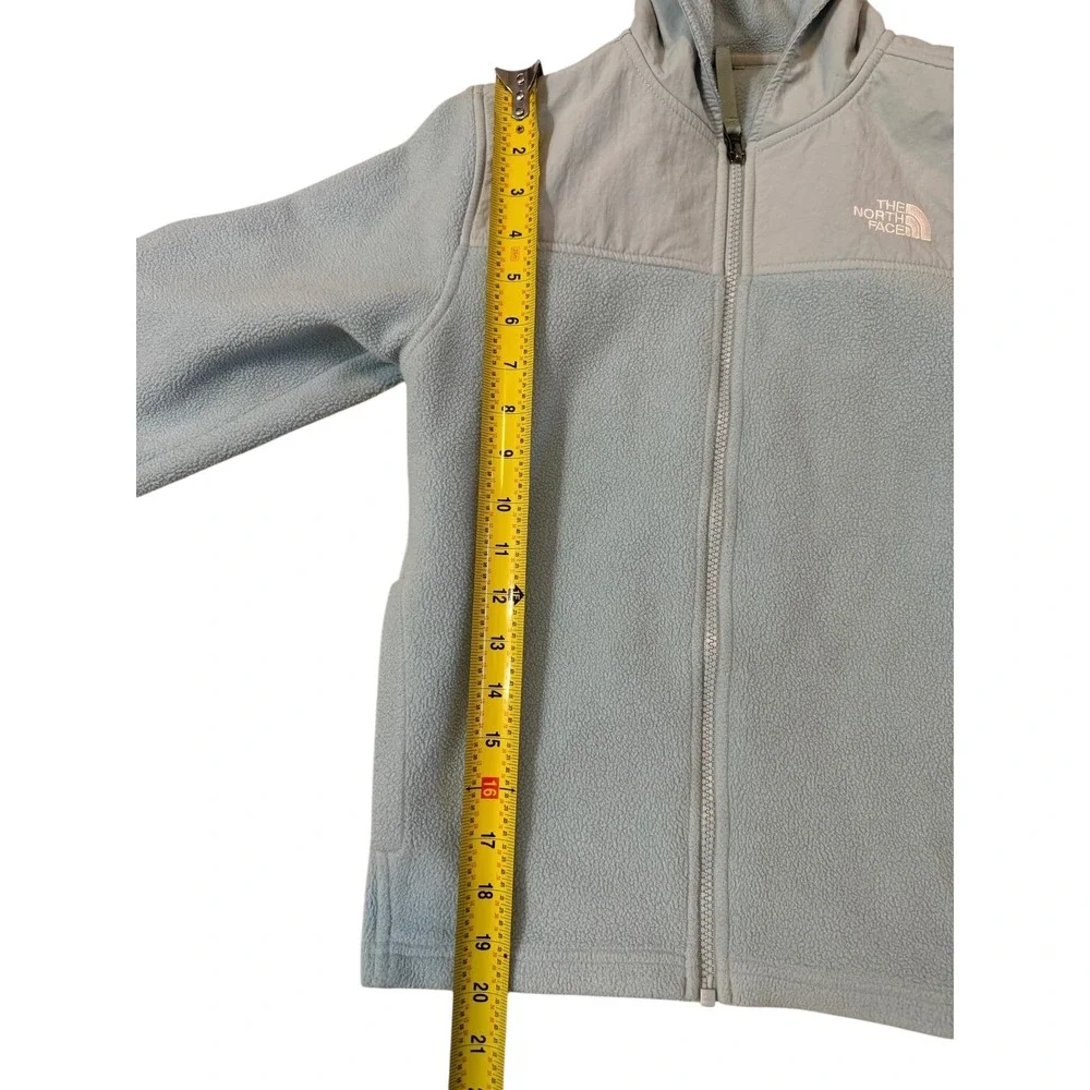 🔥The North Face 🦋💙🦋 Blue Hooded Fleece Full Zip Jacket Women‎ Small